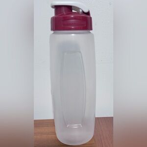 Rubbermaid 20 oz Water Drink Container Bottle Flip Top Red White Lid